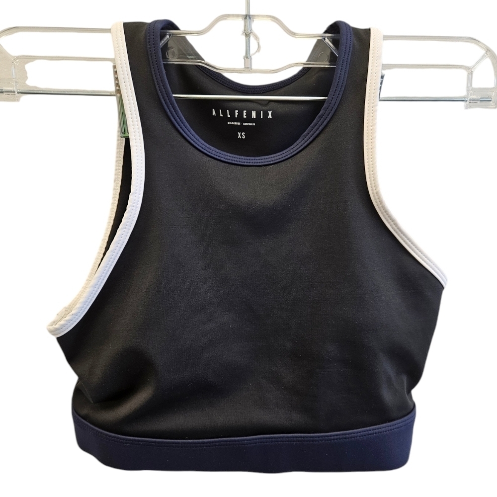 Allfenix Workout Gym Black Sports Bra Womens XS